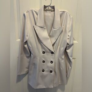 Maurices Cream Double-Breasted Blazer w/matching skirt